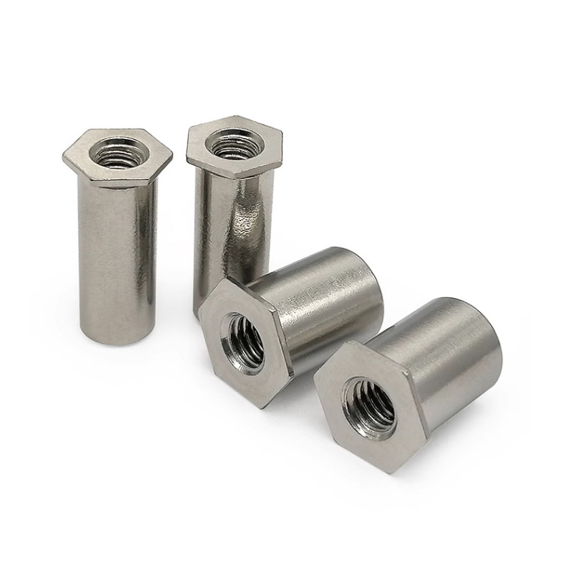 BW Through Hole Flat Head Thread Free Hexagon Riveted Prop-Hardened stainless Steel