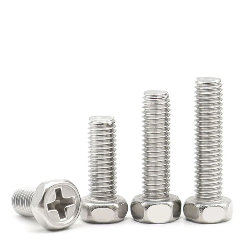 Cross Recessed Hex Type Head Bolt with Indentation