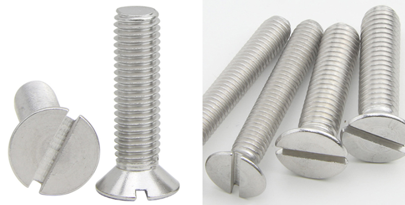 80°Slotted countersunk head screws