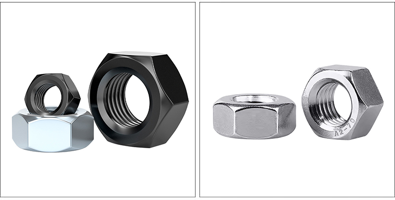 Single chamfered hexagon nuts