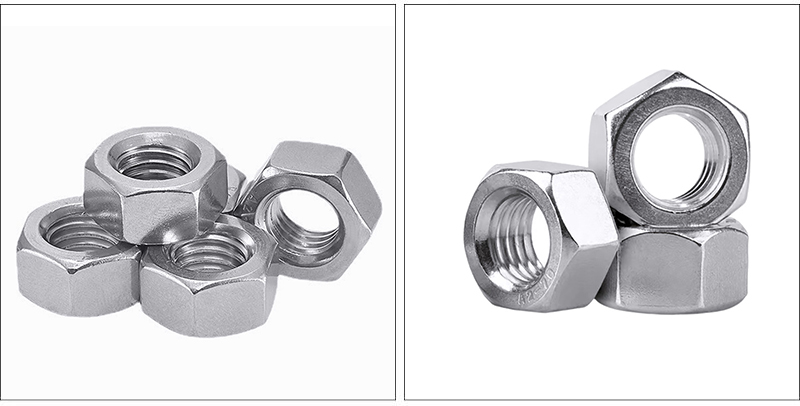 Single chamfered hexagon nuts