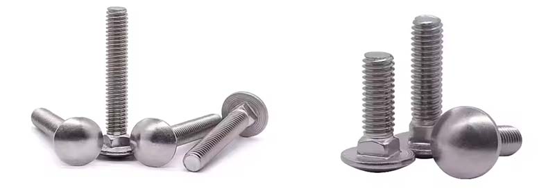 Plain finish round head bolts