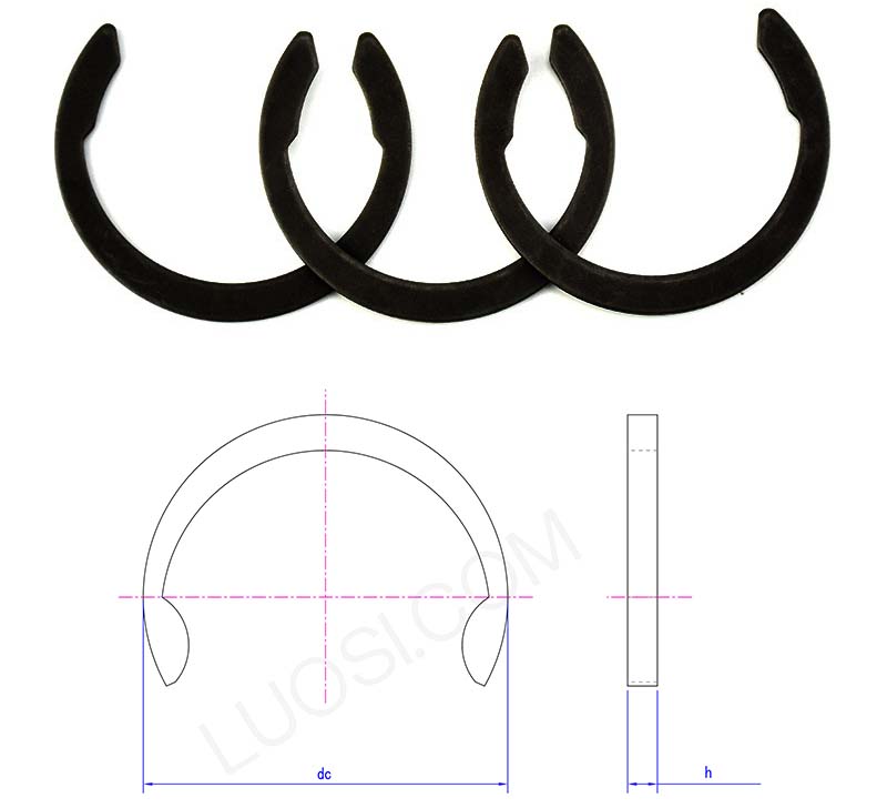 Metric spring retaining rings
