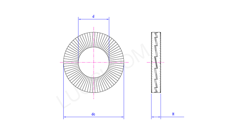 Permanently Locking Two Fold Self Locking Washers