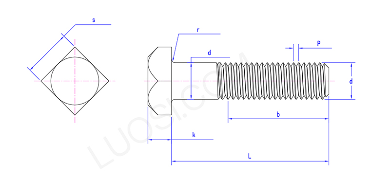 Industrial Grade Square Head Bolt