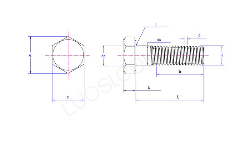 Secure Fastening Hexagon Head Bolt