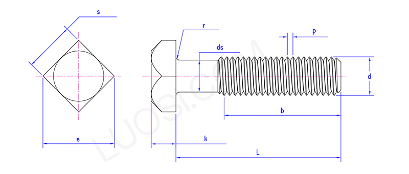 CE Marked Square Head Bolt