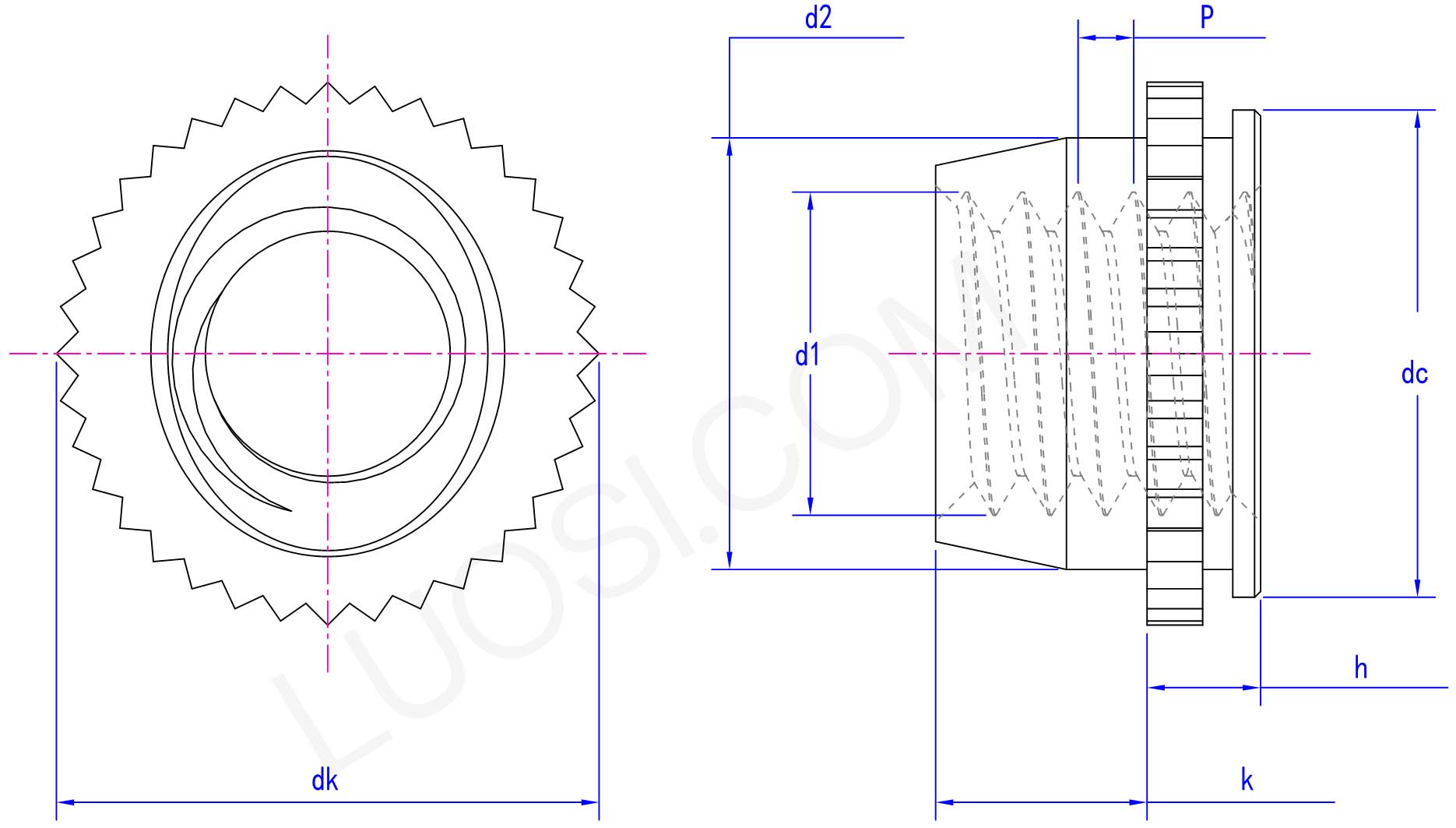 Uniform Thread Micro Self Clinching Nut