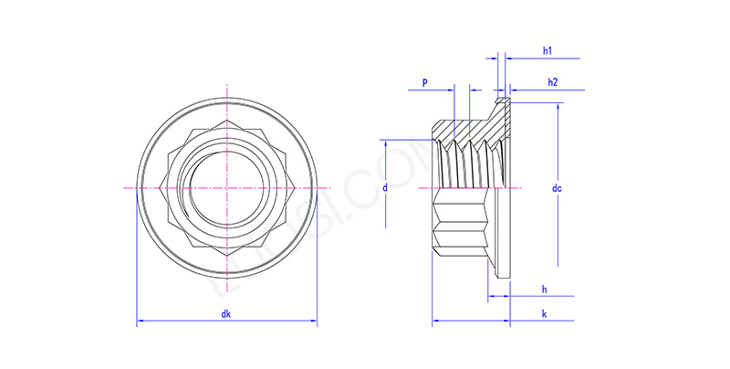 Corrosion Resistant 12 Point Washer Nut