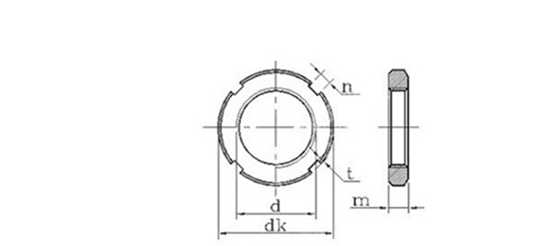 Double Secured Slotted Locking Round Nut