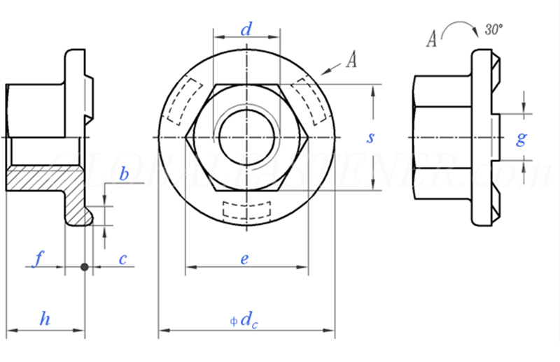 Flanged Hexagon Weld Nuts