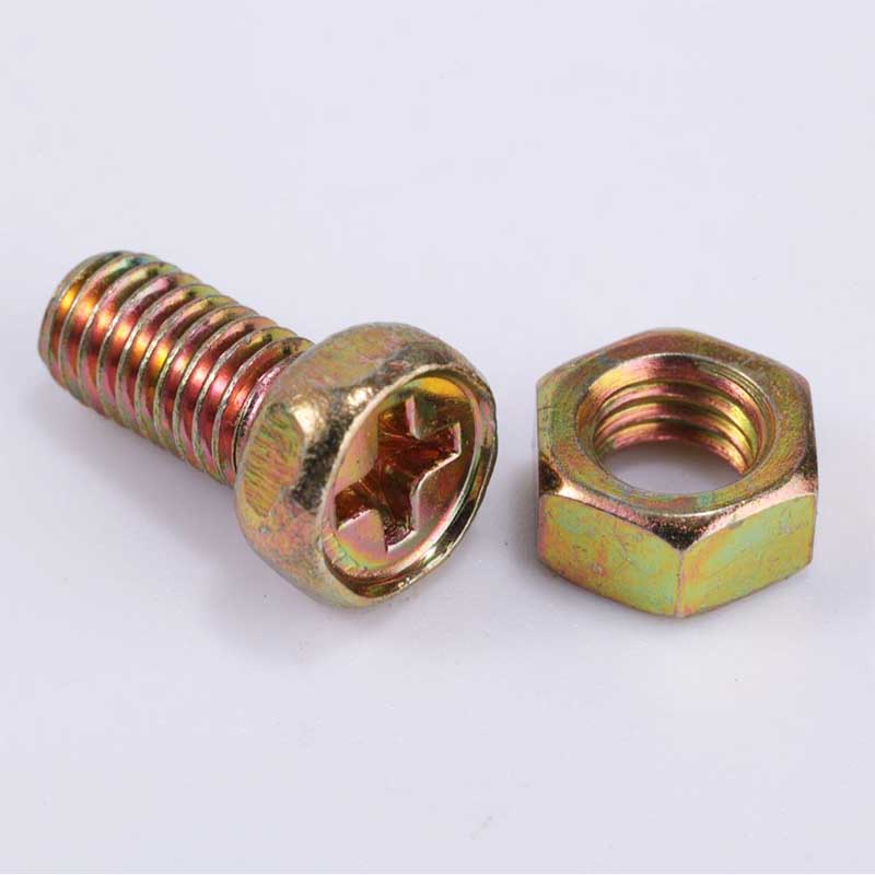 Non fracturing Cross Recessed Hexagon Bolts with Indentation