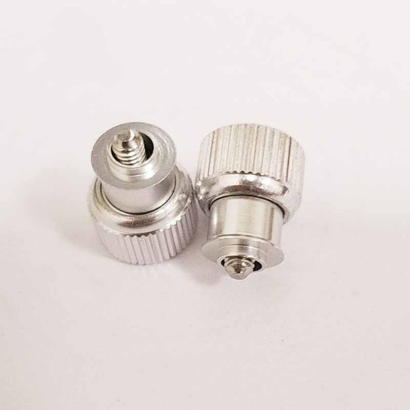 Knurled clinching spring screws