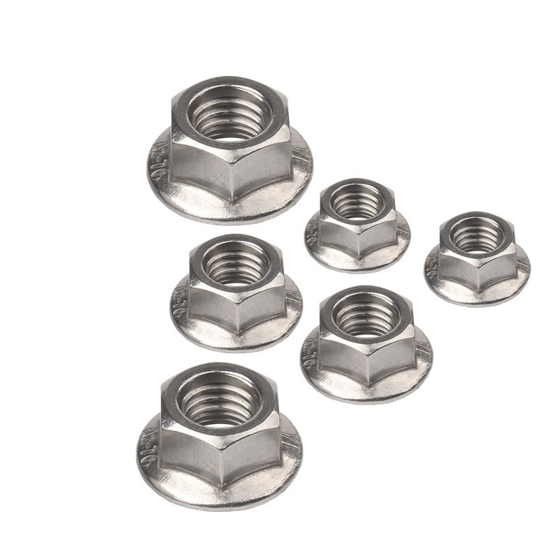 Metal Hexagon Flange Nuts With Clamping