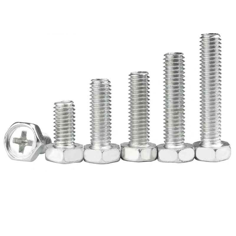 Non fracturing Cross Recessed Hexagon Bolts with Indentation