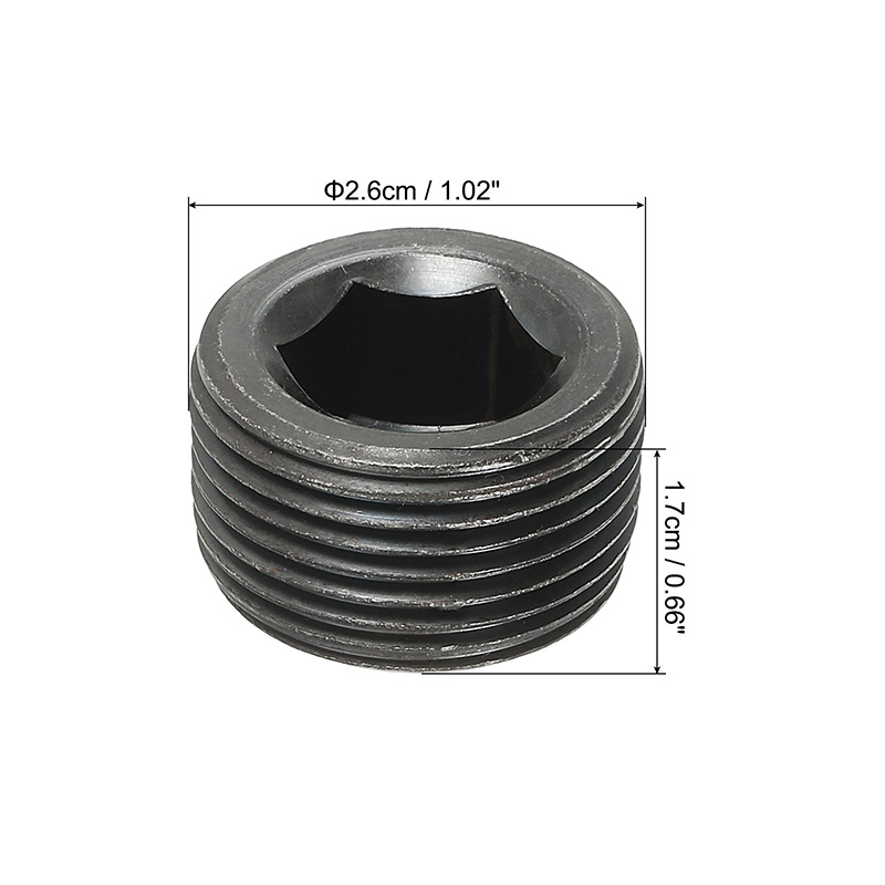 NPT Male Internal Hex Thread Pipe Plug Socket