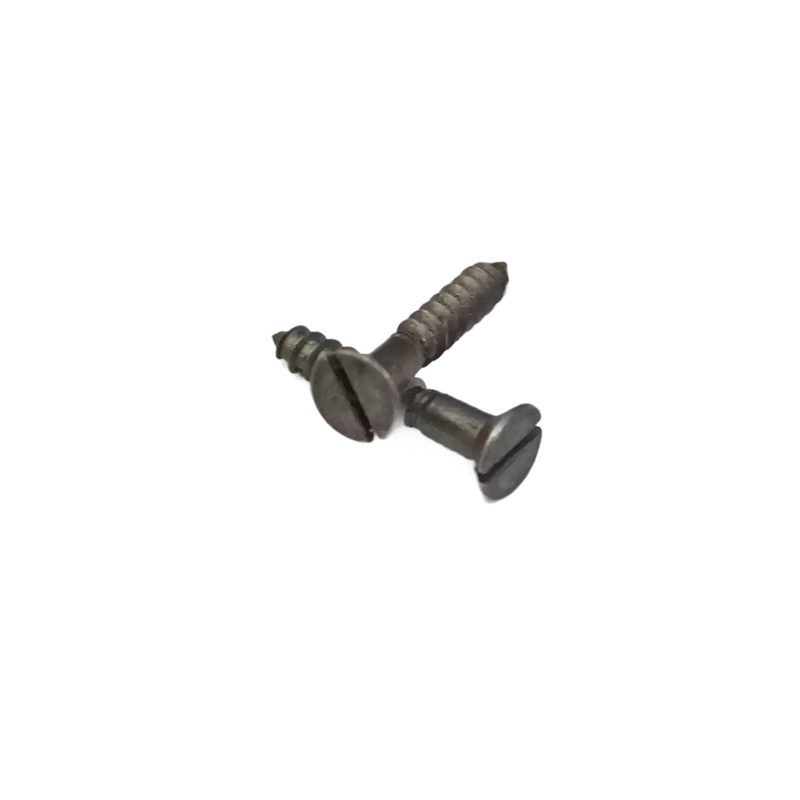Raised Countersunk Head Slot Brass Wood Screw