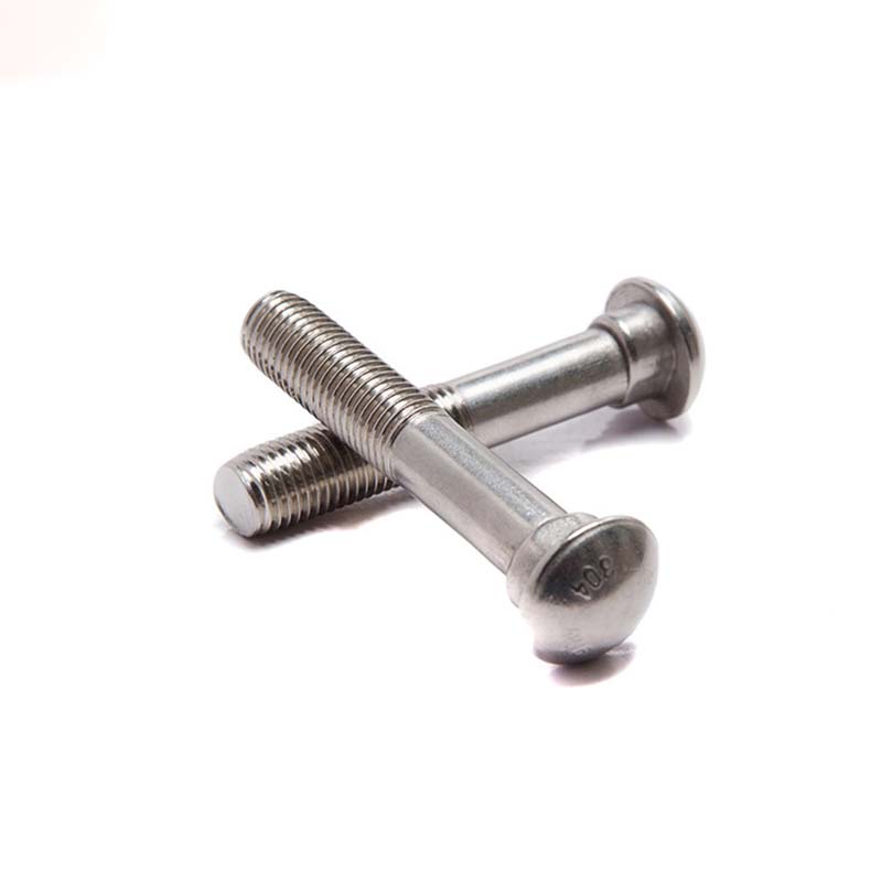 Rough finished round head elliptical neck bolt