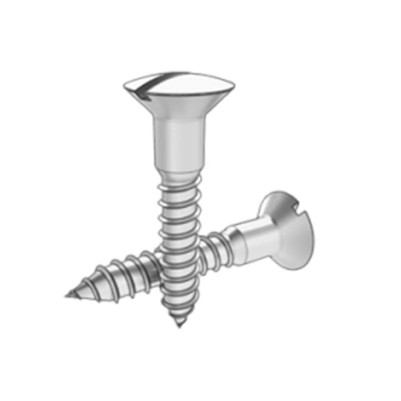 Slotted Raised Countersunk Head Wood Screw