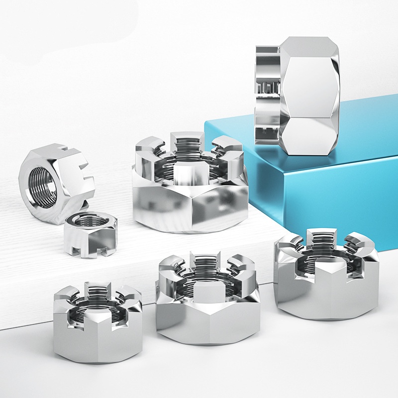 Vibration Proof Crown Nut With Slot